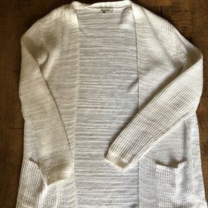 Madewell xs light cardigan white